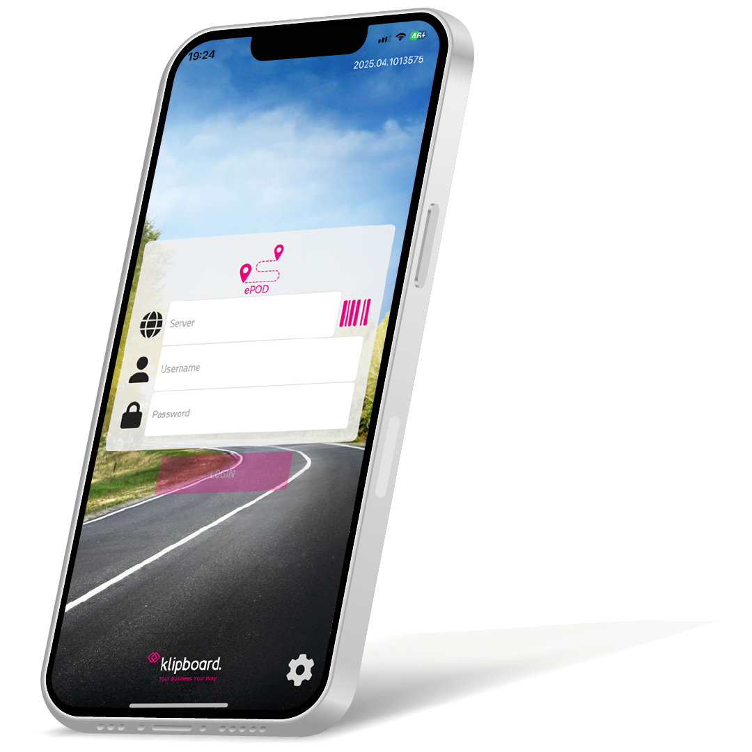 Inlogscherm van de ePOD-app