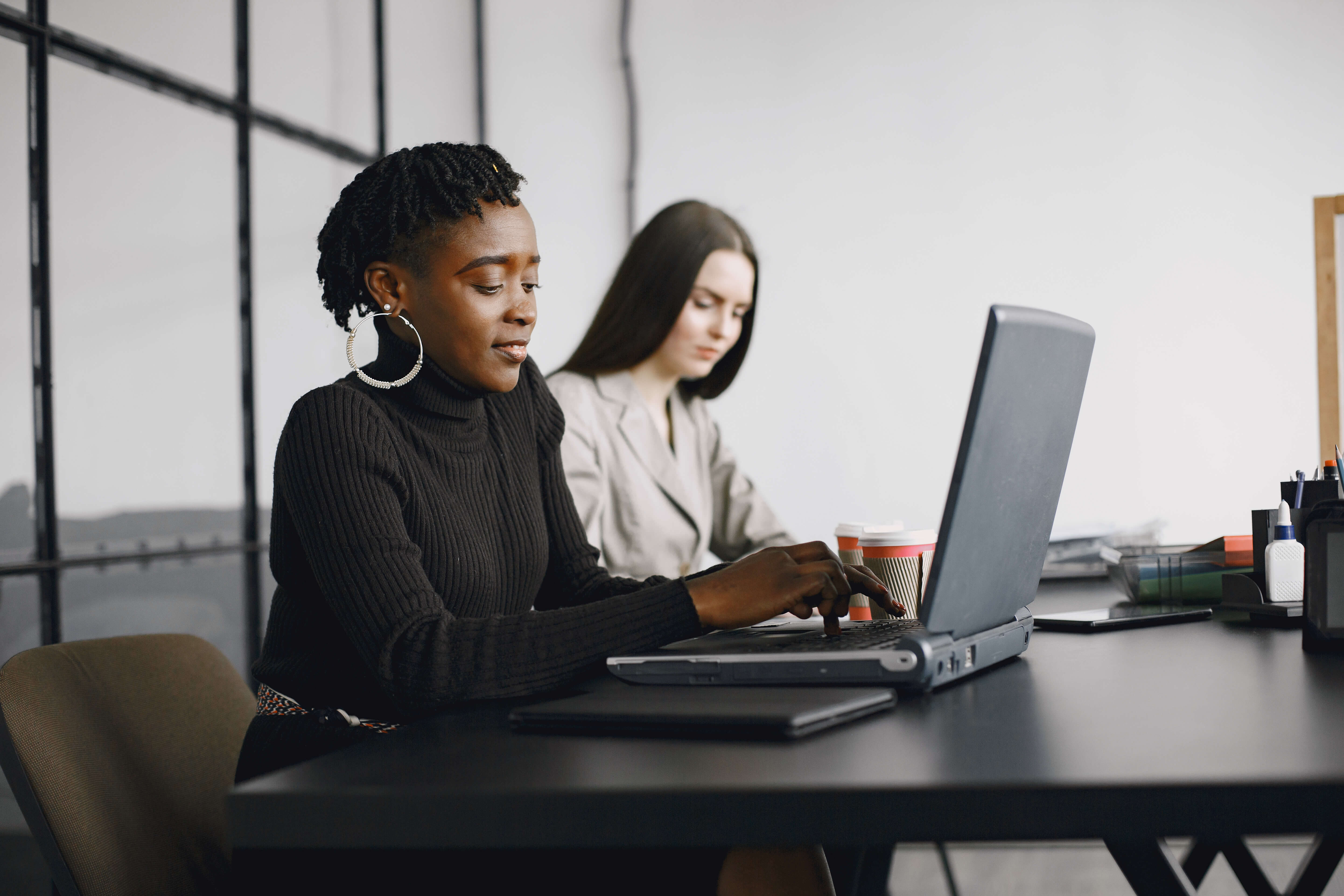 Business multi racial women working in the office