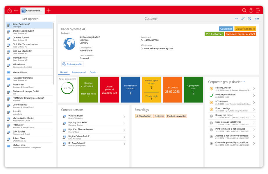 CAS genesisWorld 360client view