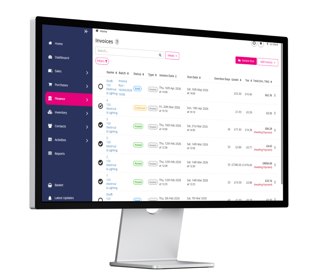 Invoices - Desktop - ERP Go Next Gen v4