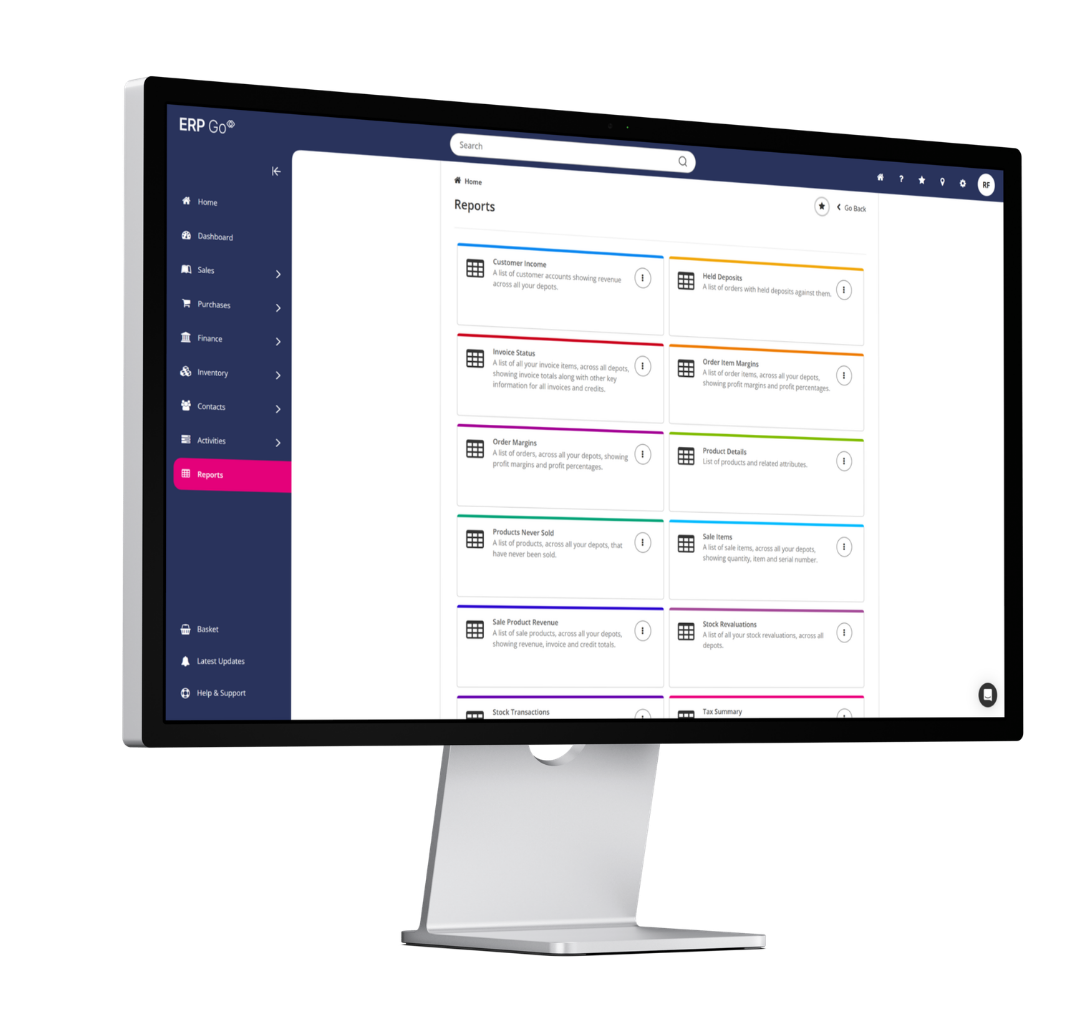 Reports - Desktop - ERP Go Next Gen