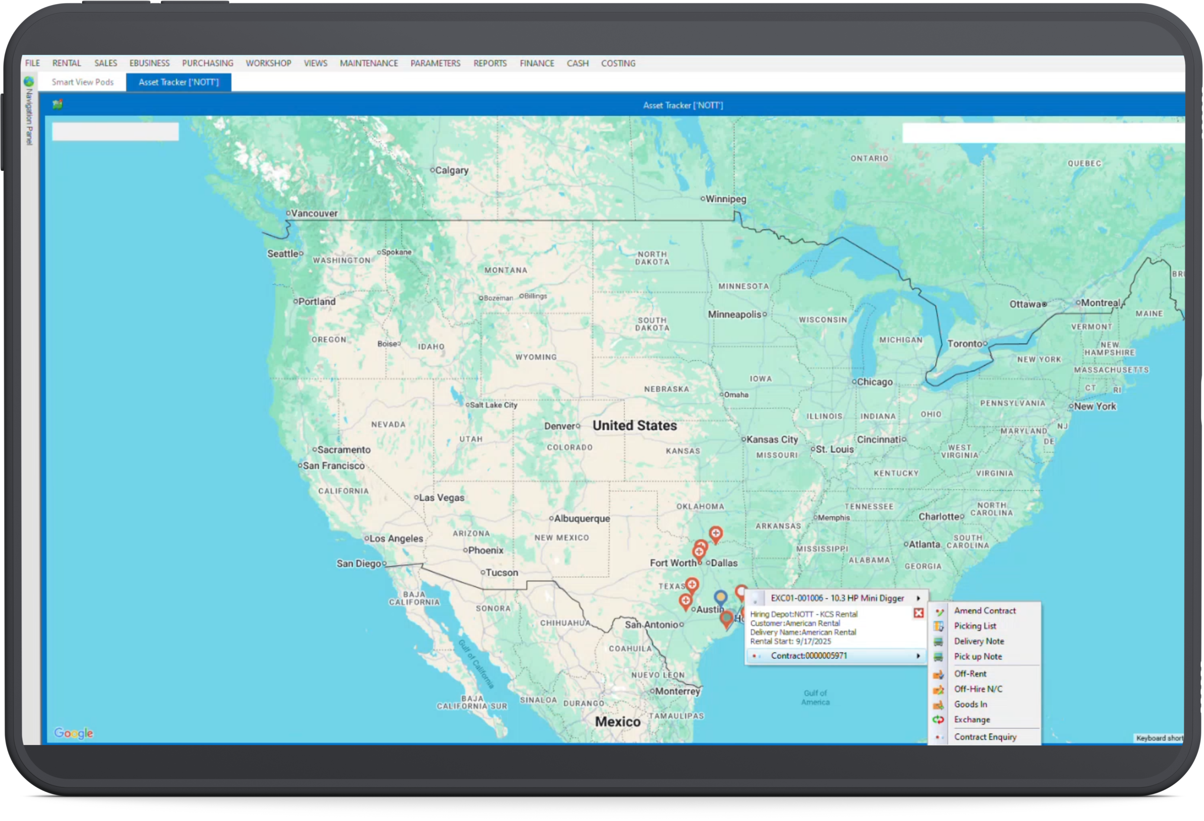 Asset Tracking NA - tablet