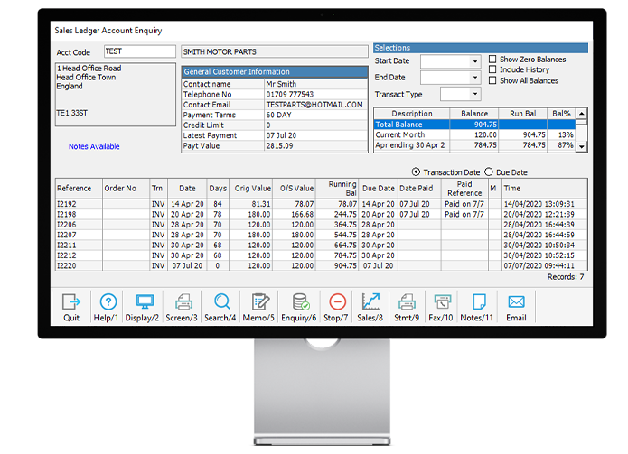Accounting functionality