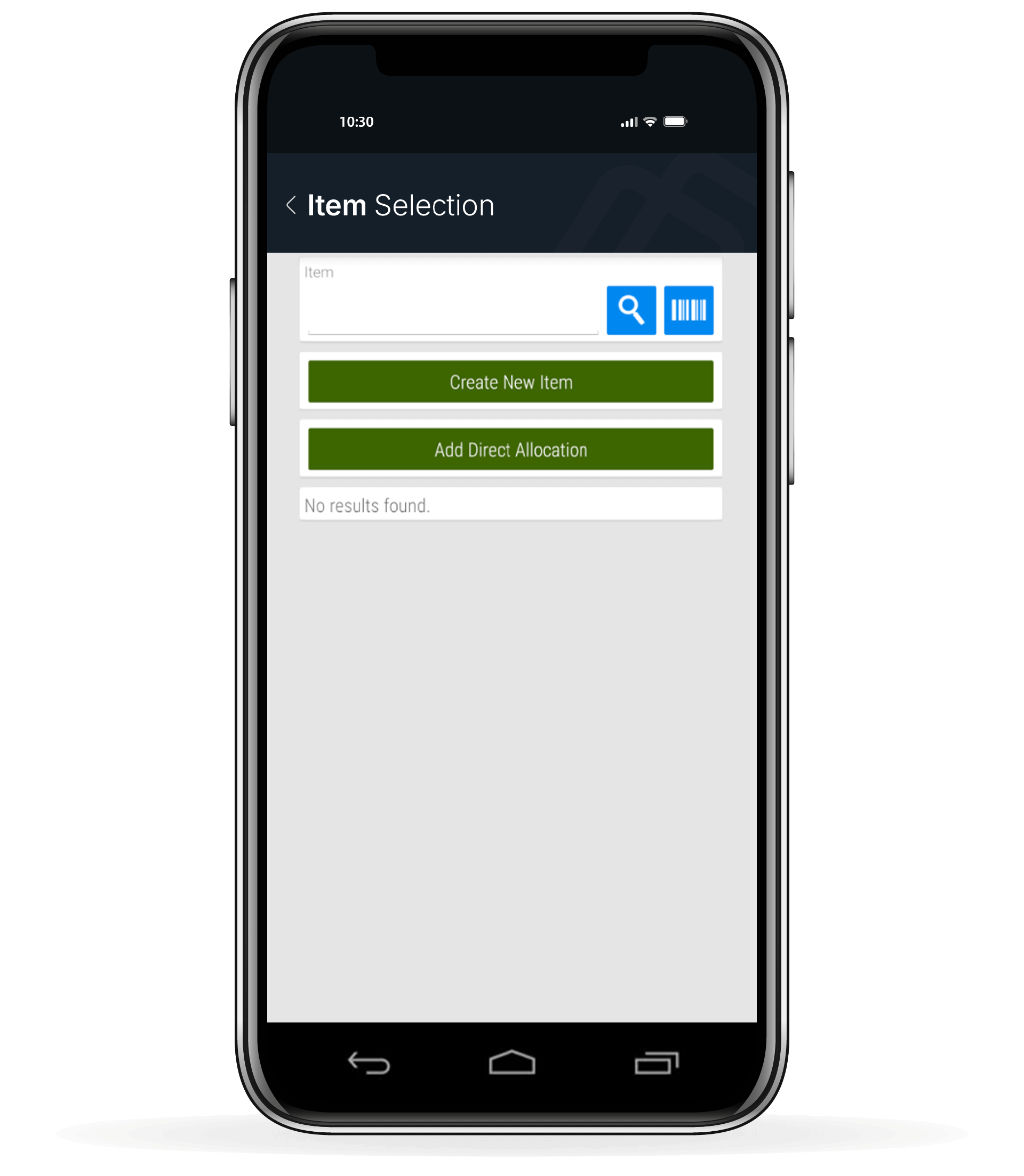 OnRentMobileApp-Item Select