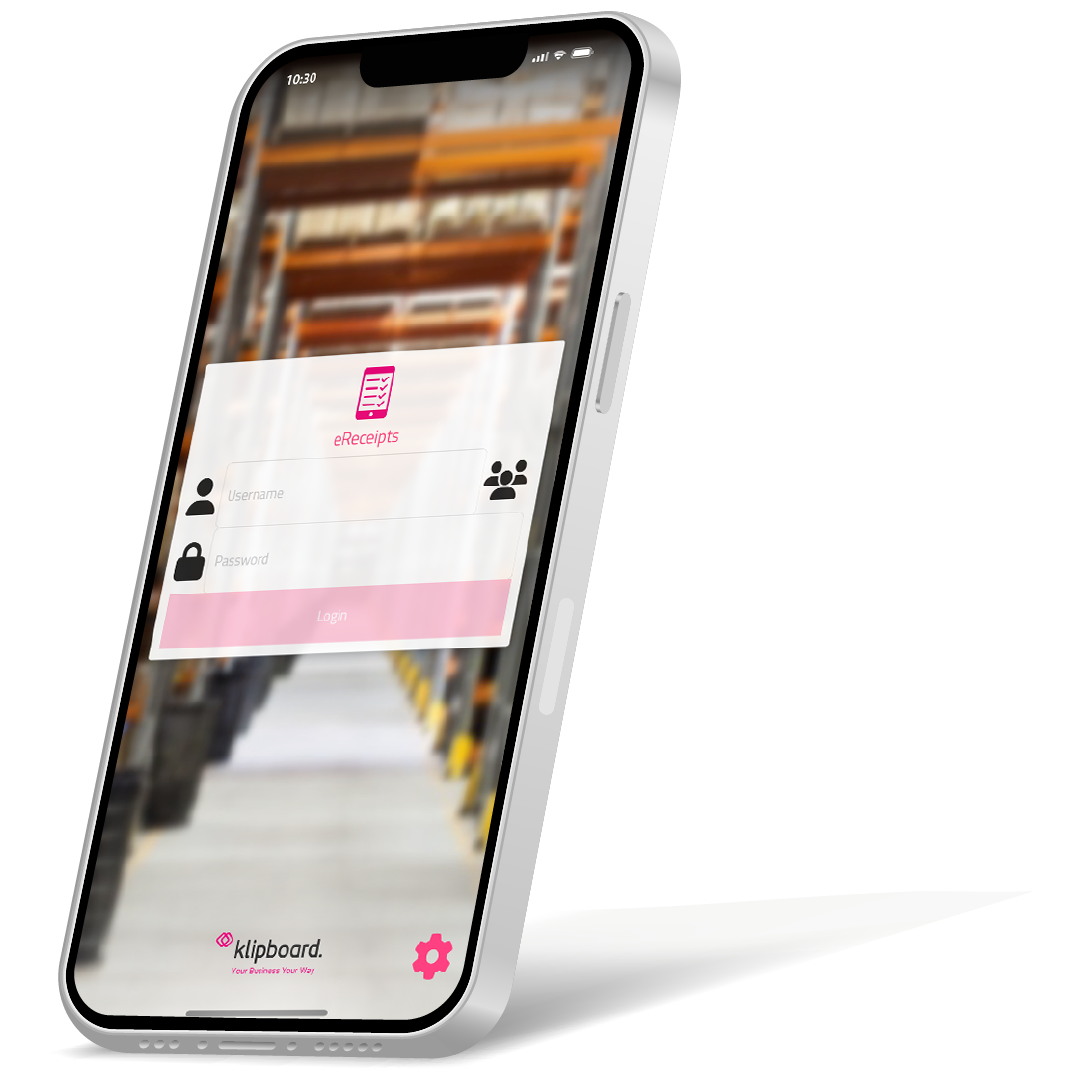eReceipt on mobile right slant