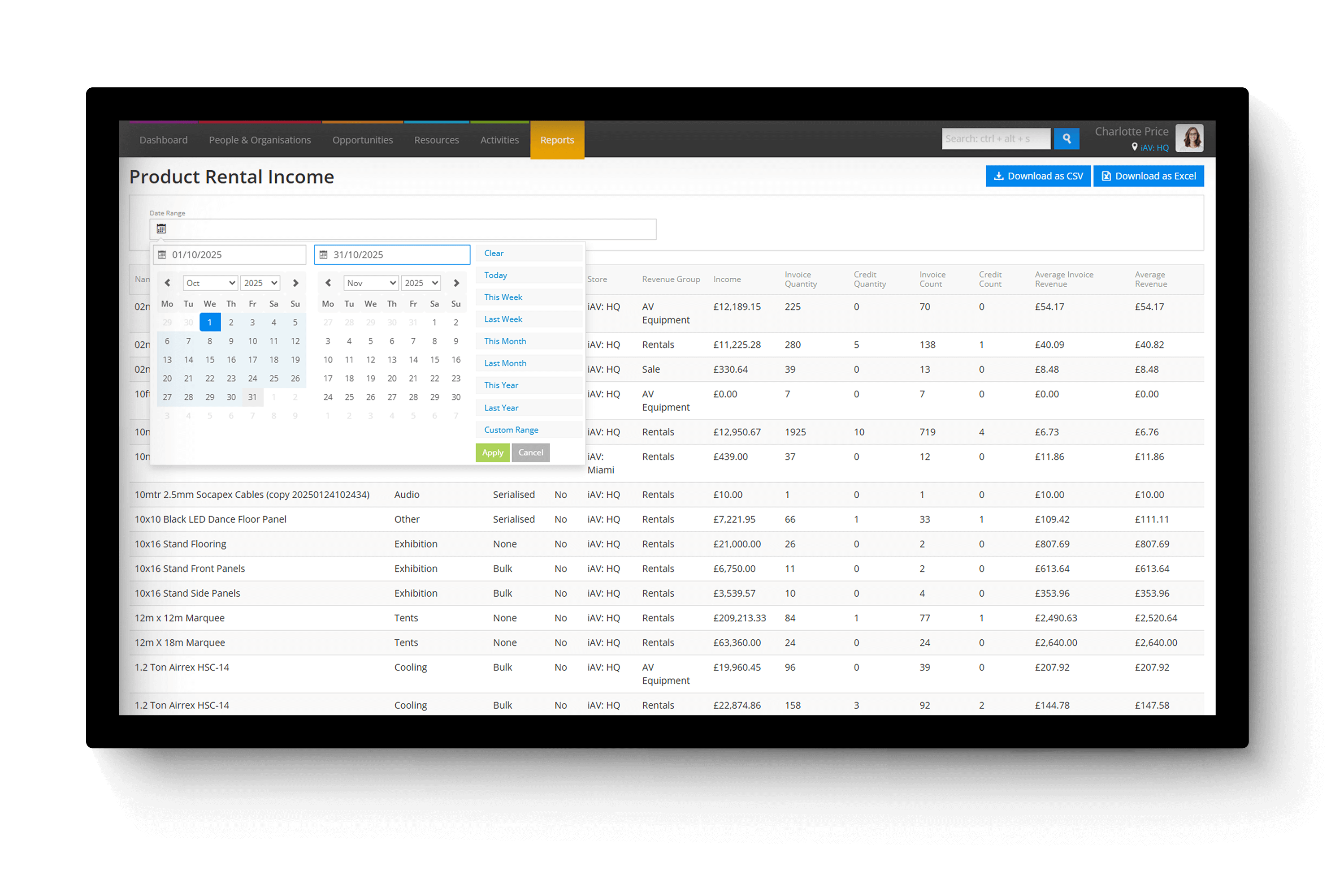 OnRent Events Orders