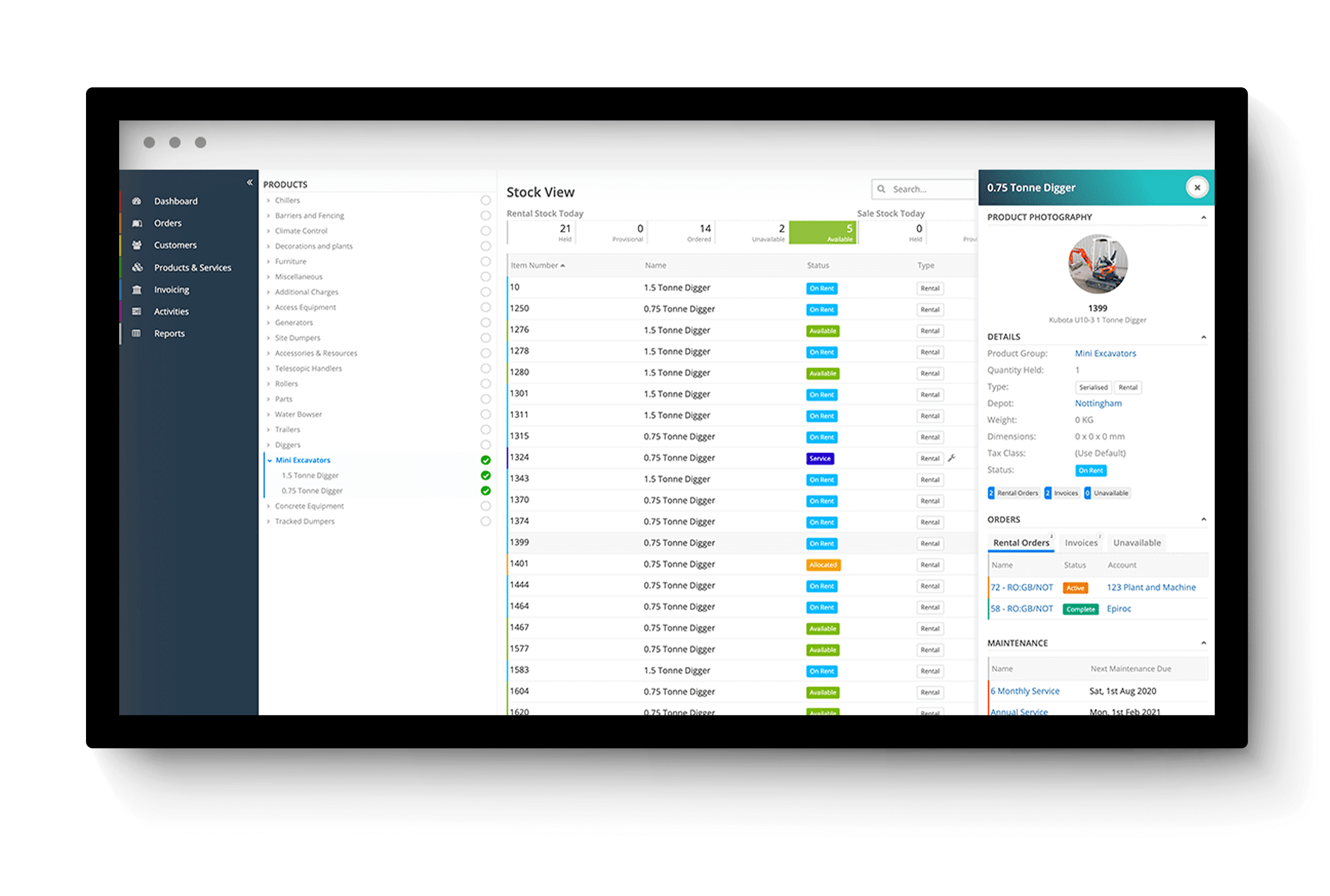 OnRent Go Equipment Management